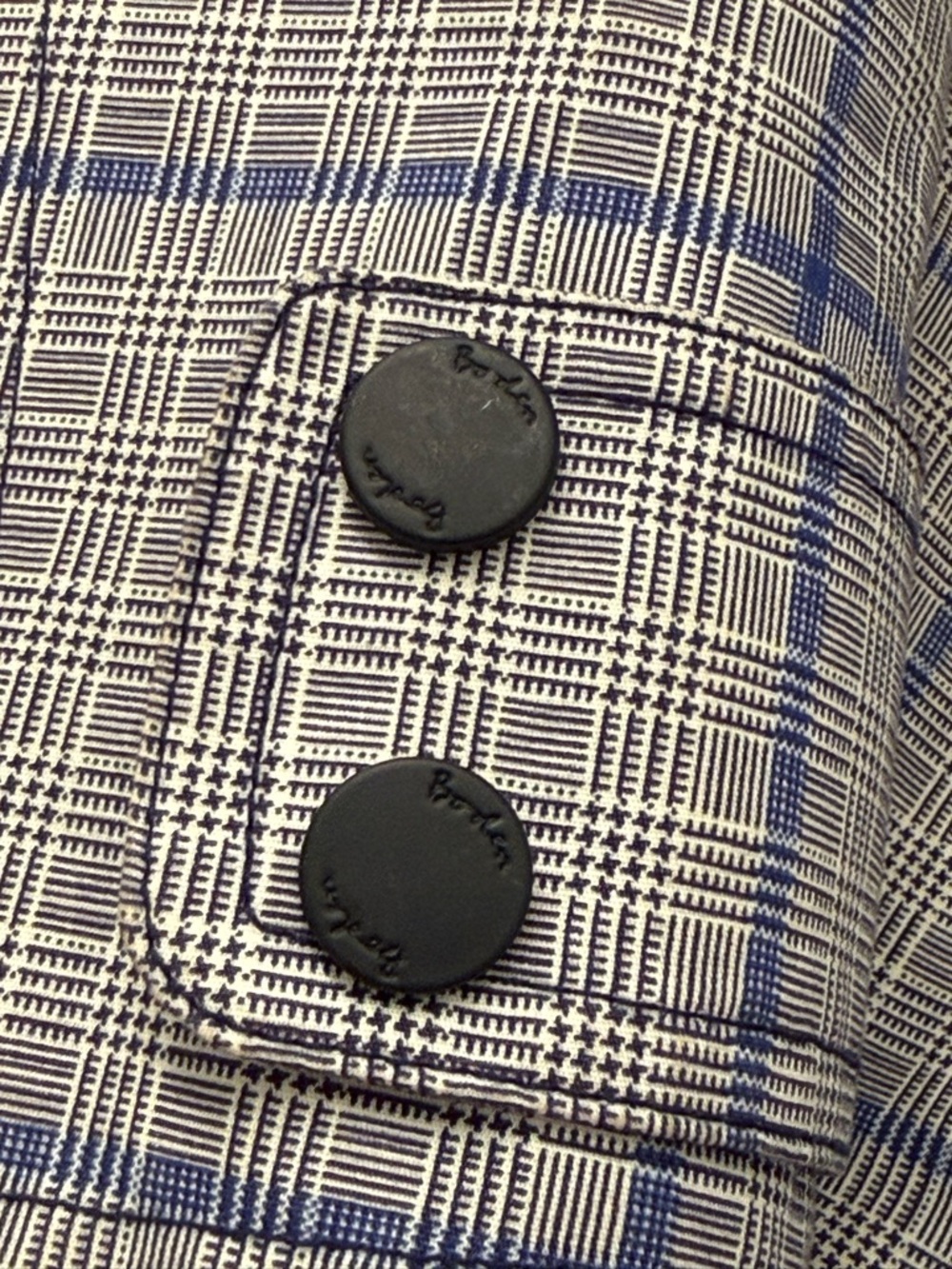 Boden Navy and White Plaid Jacket - Picture 4 of 7